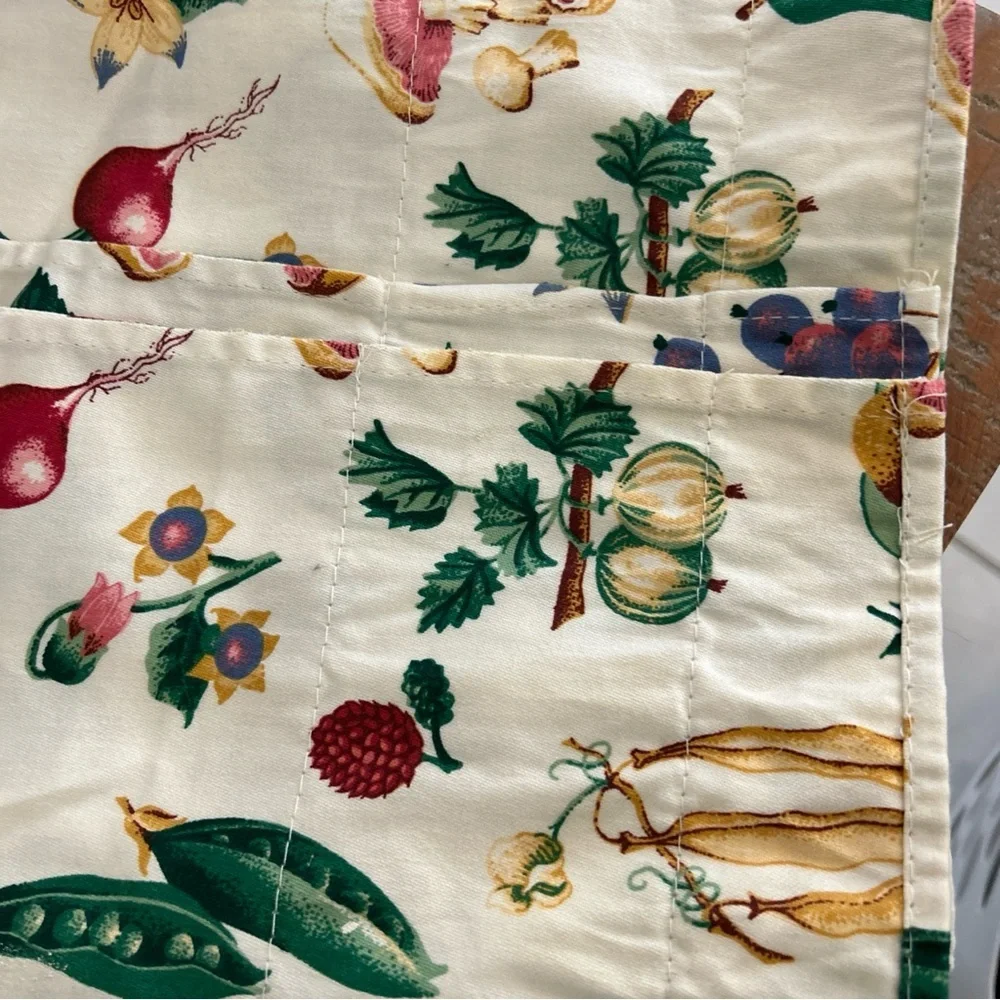 Waverly Valances Panel Vegetables 16”X 77" Vintage Cottage Core Off White - Picture 3 of 9